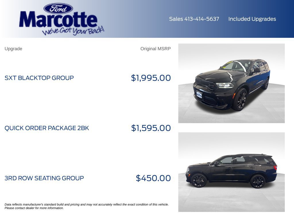 Used 2023 Dodge Durango SXT w/ SXT Blacktop Group AWD/4WD image 5
