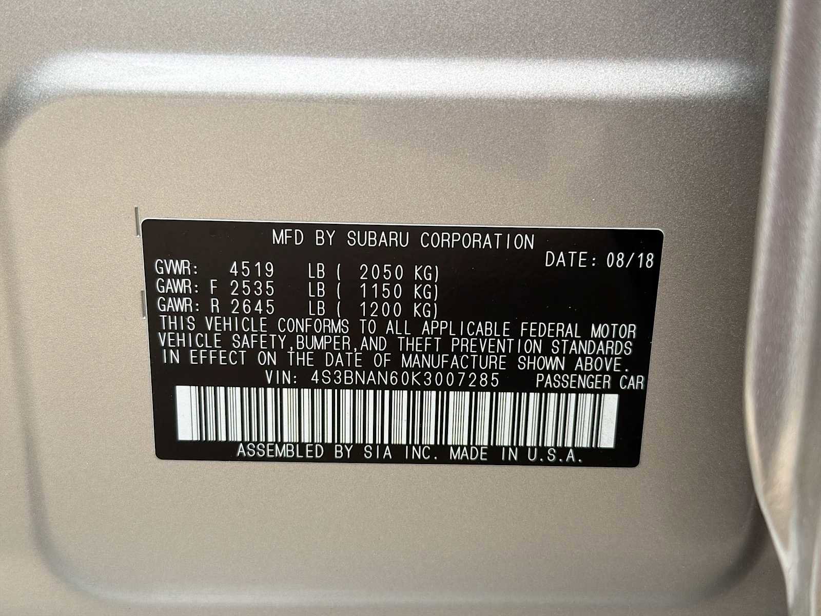 Used 2019 Subaru Legacy 2.5i Limited w/ Popular Package #2A AWD/4WD image 32