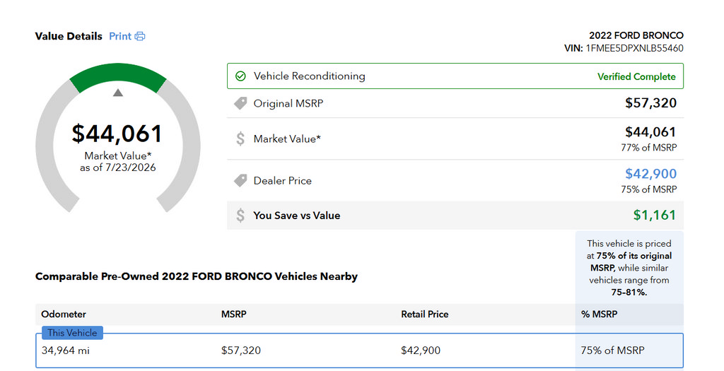 Used 2022 Ford Bronco Wildtrak AWD/4WD image 6