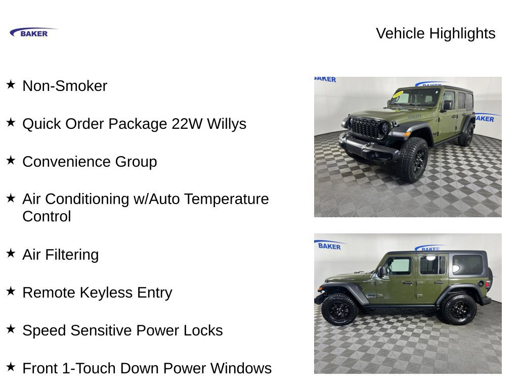 Used 2024 Jeep Wrangler Unlimited Sport AWD/4WD image 4