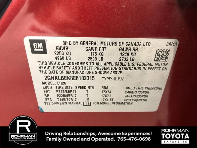 Used 2014 Chevrolet Equinox LT w/ Driver Convenience Package image 33