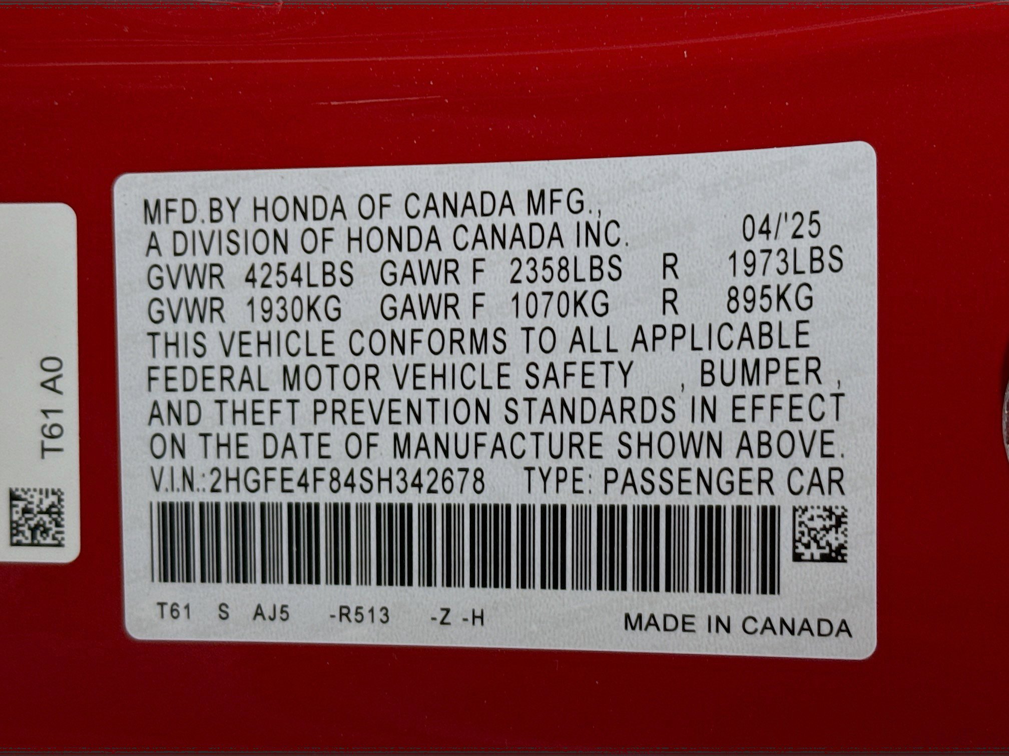 New 2025 Honda Civic Sport Touring image 39