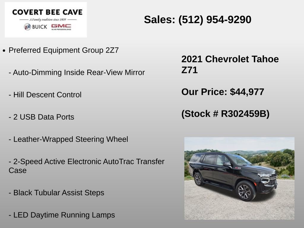 Used 2021 Chevrolet Tahoe Z71 w/ Luxury Package AWD/4WD image 12