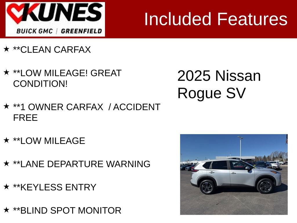 Used 2025 Nissan Rogue SV AWD/4WD image 3