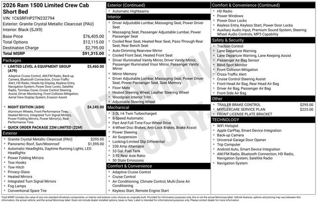 New 2026 RAM 1500 Limited AWD/4WD image 31