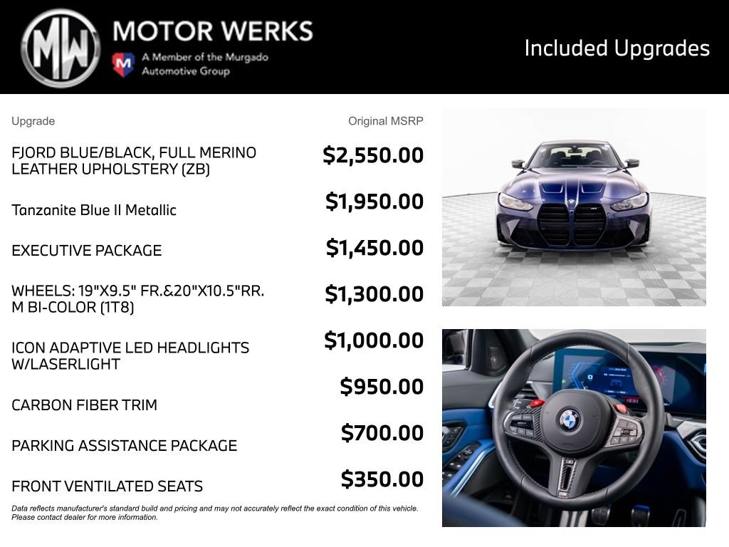 Used 2024 BMW M3 w/ Executive Package RWD image 4