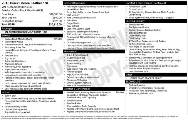 Used 2016 Buick Encore Leather image 2