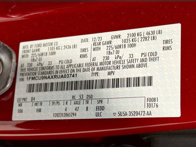 Used 2024 Ford Escape ST-Line Select w/ Tech Pack #2 AWD/4WD image 26
