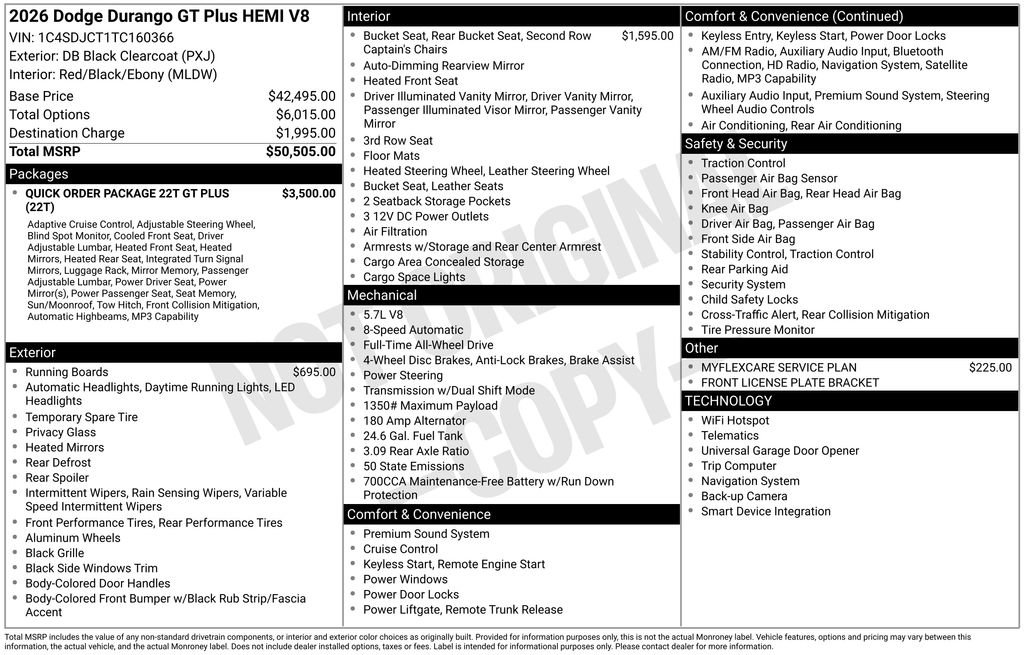 New 2026 Dodge Durango GT image 8