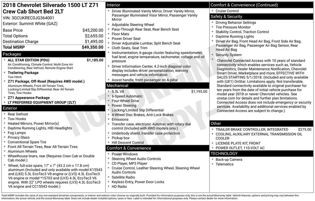 Used 2018 Chevrolet Silverado 1500 LT w/ All Star Edition image 3