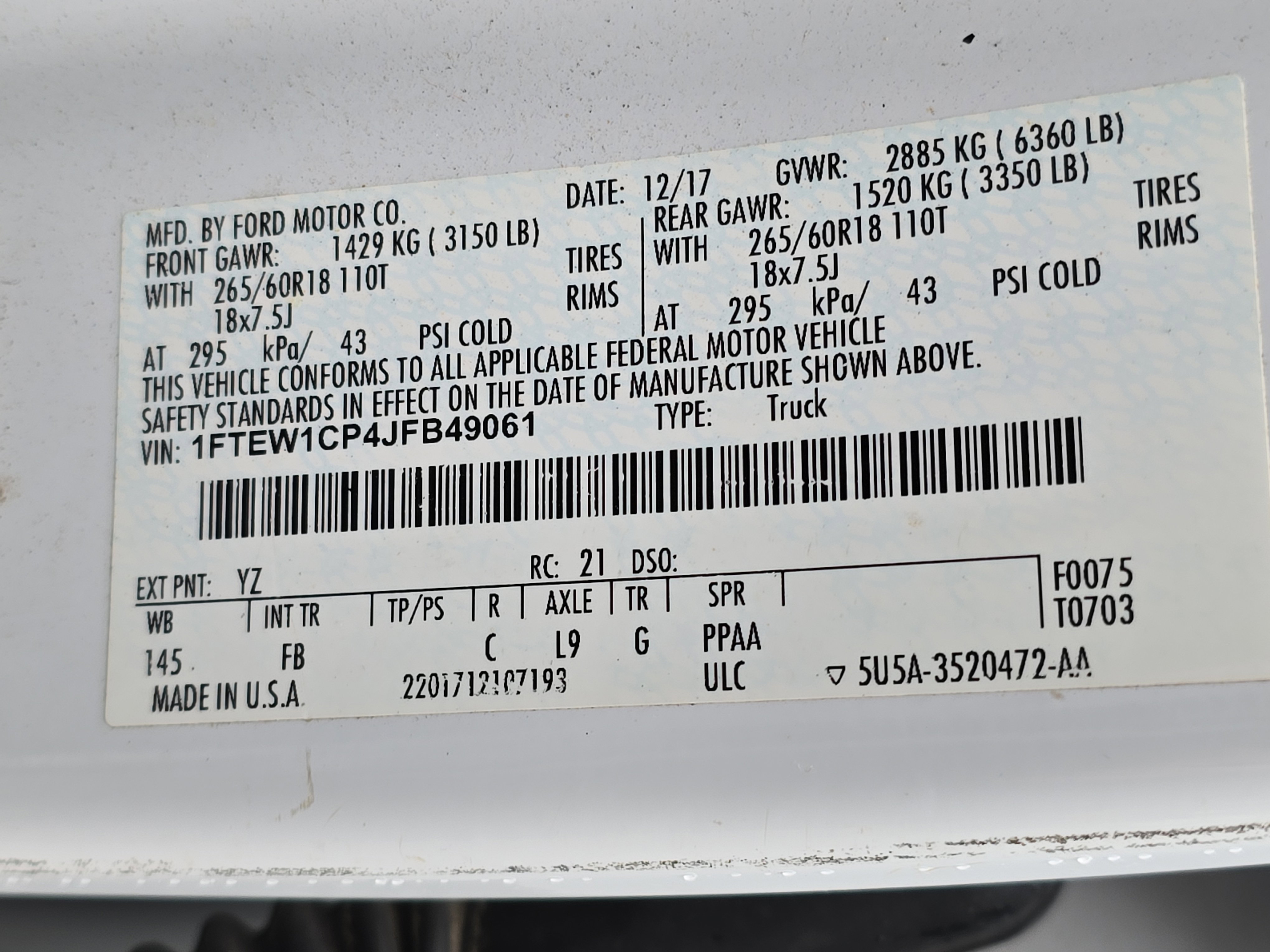 Used 2018 Ford F150 XLT w/ Equipment Group 302A Luxury image 34