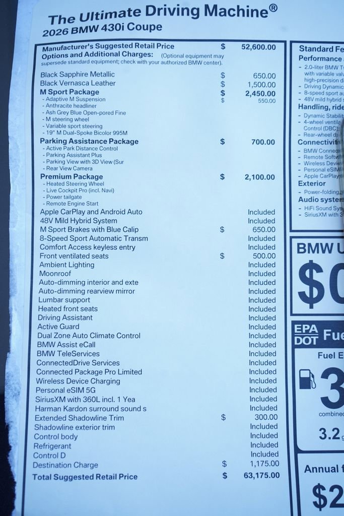 New 2026 BMW 430i Coupe w/ M Sport Package image 9