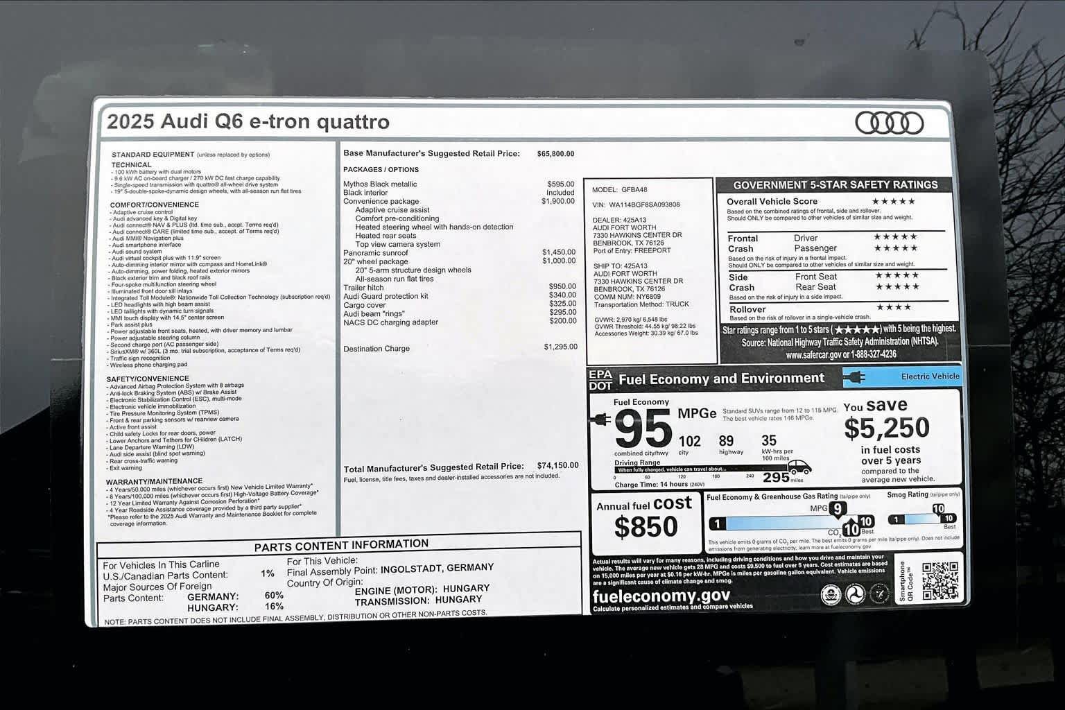 New 2025 Audi Q6 e-tron Premium AWD/4WD image 16