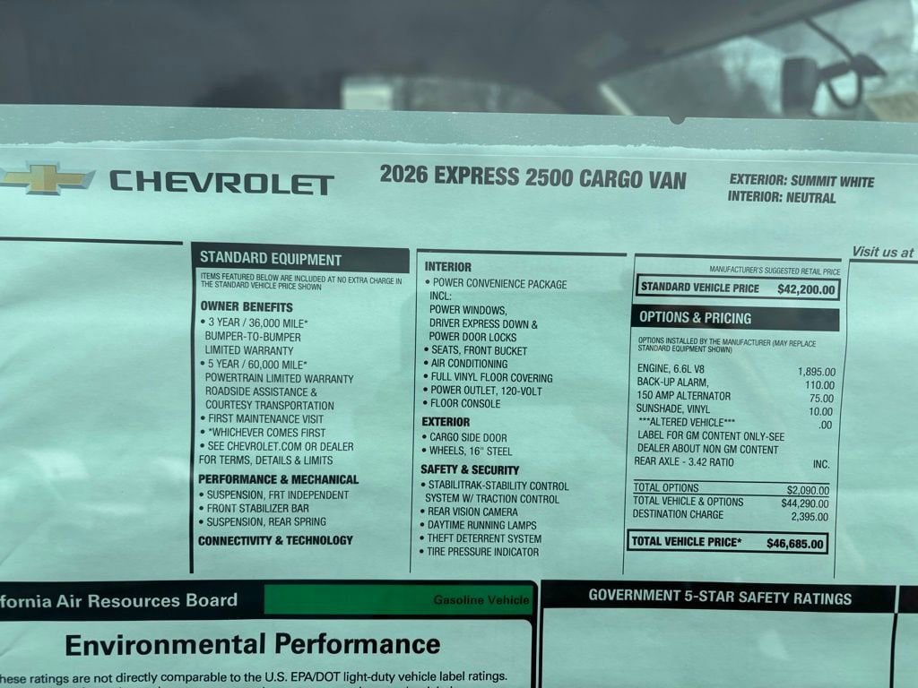 New 2026 Chevrolet Express 2500 RWD image 4