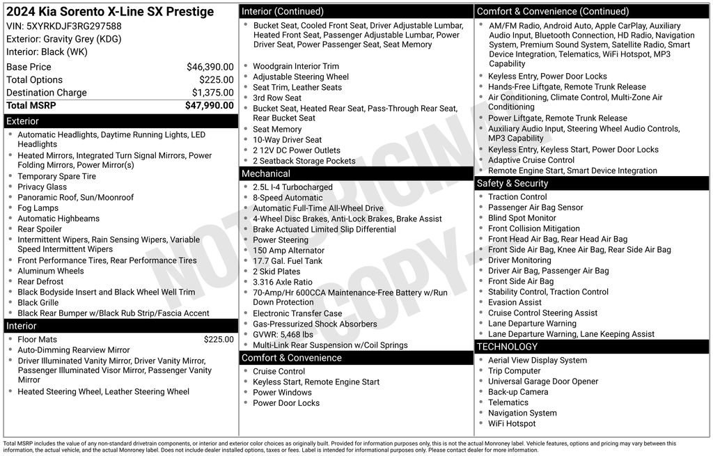 Certified 2024 Kia Sorento SX Prestige image 8
