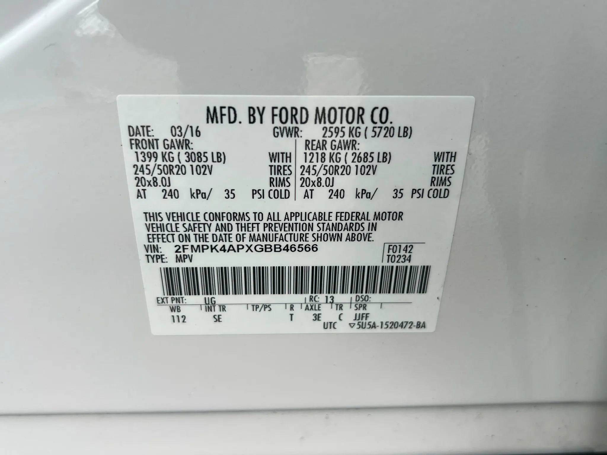 Used 2016 Ford Edge Sport w/ Technology Package image 33