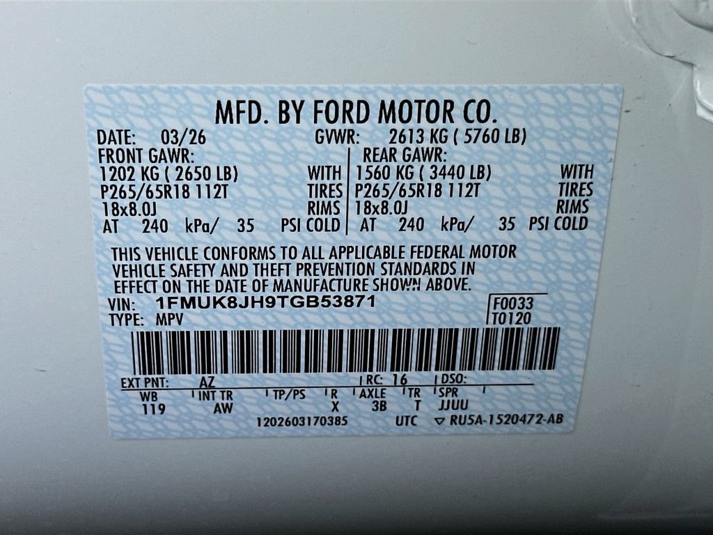 New 2026 Ford Explorer Tremor w/ Tremor Convenience Package AWD/4WD image 16