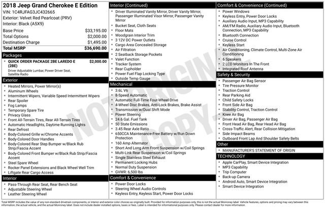 Used 2018 Jeep Grand Cherokee Laredo AWD/4WD image 35