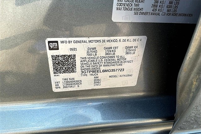 Used 2021 GMC Sierra 1500 AT4 w/ AT4 Value Package image 16