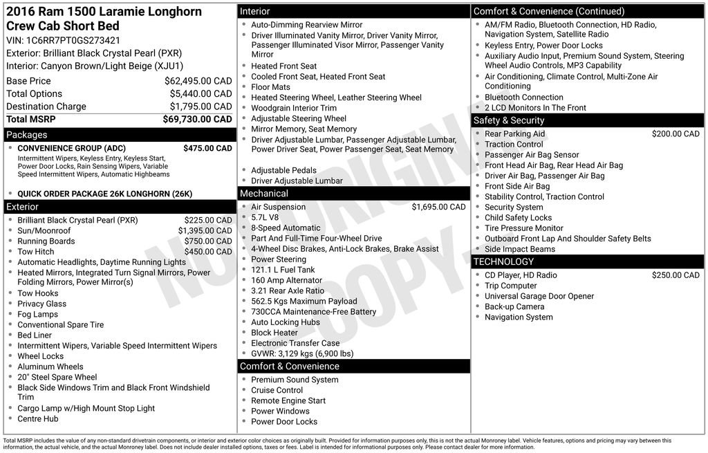 Used 2016 RAM 1500 Laramie Longhorn w/ Convenience Group image 2