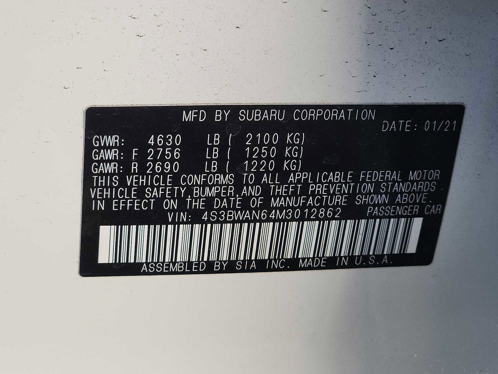 Used 2021 Subaru Legacy Limited image 26