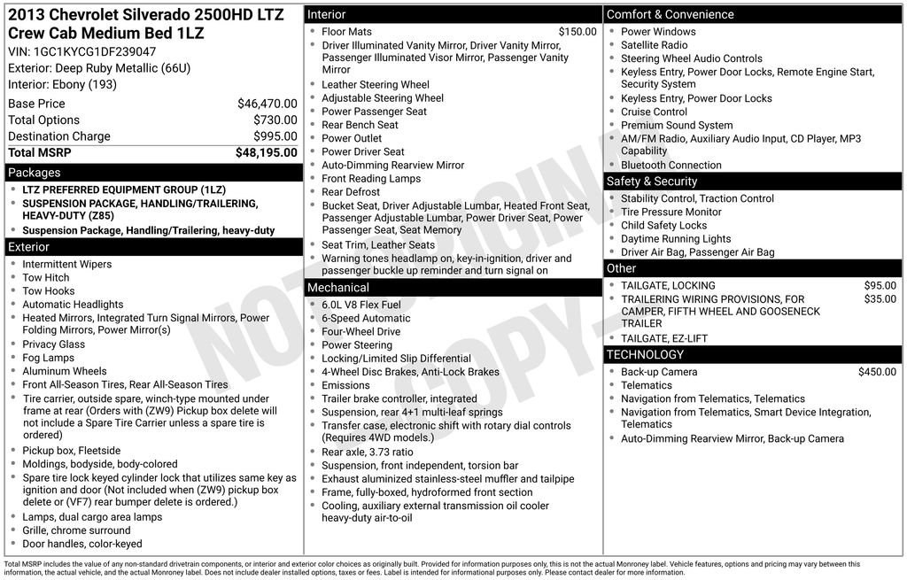 Used 2013 Chevrolet Silverado 2500 LTZ AWD/4WD image 12