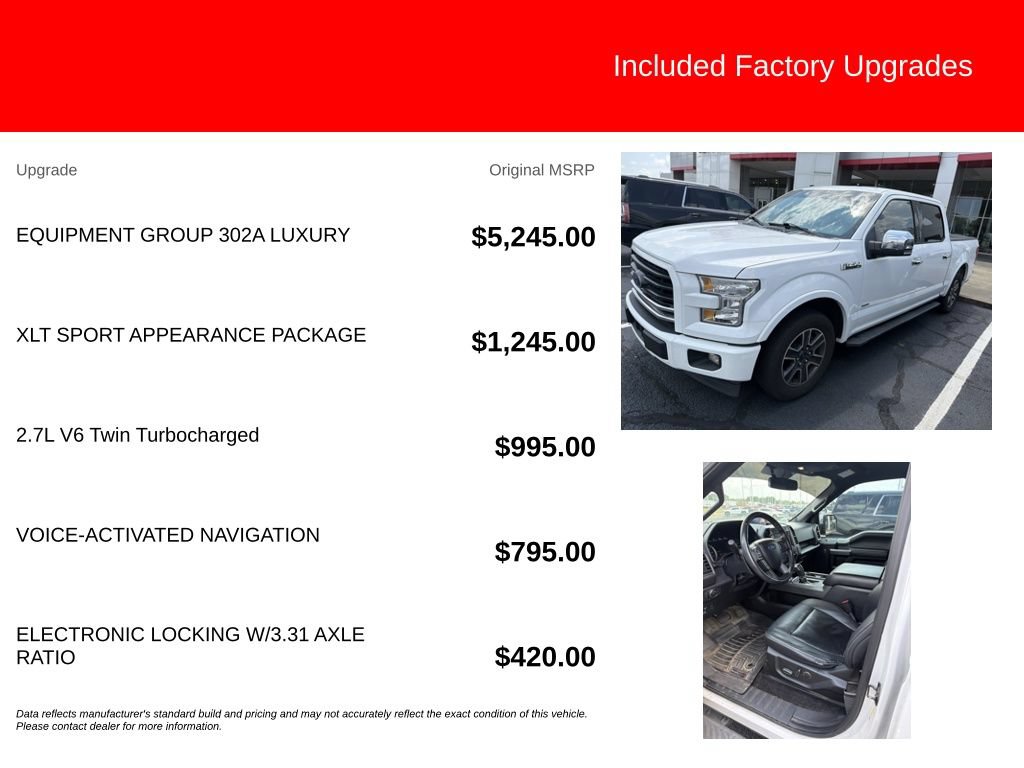 Used 2017 Ford F150 XLT w/ Equipment Group 302A Luxury RWD image 4