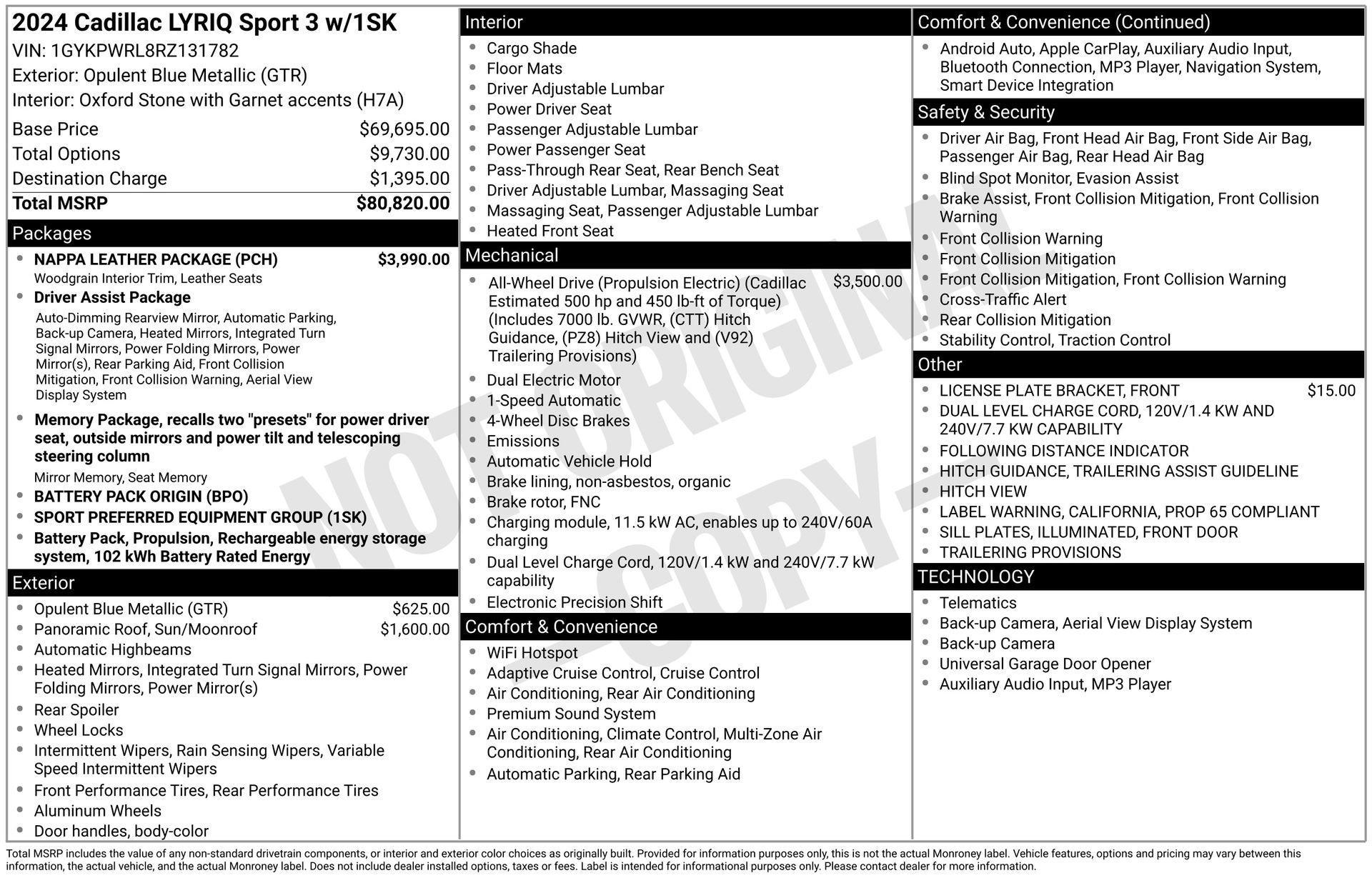 Certified 2024 Cadillac Lyriq Sport w/ Nappa Leather Package image 46