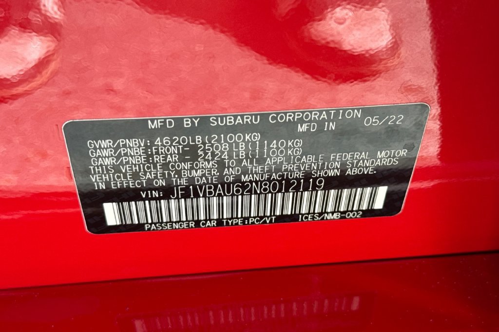 Used 2022 Subaru WRX GT AWD/4WD image 27