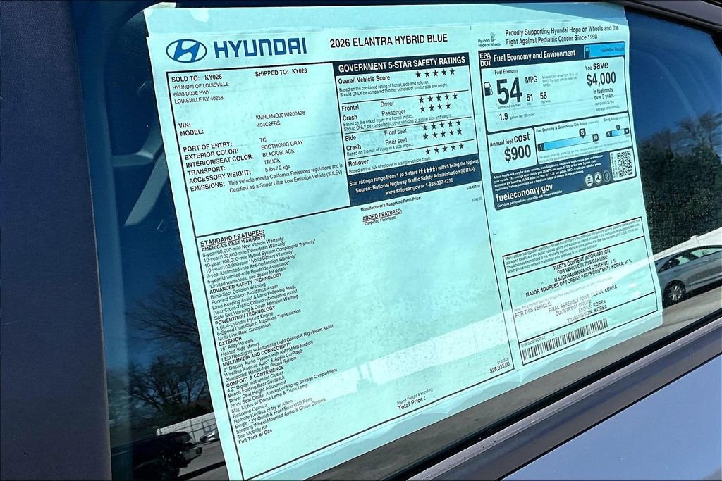 New 2026 Hyundai Elantra Blue image 16