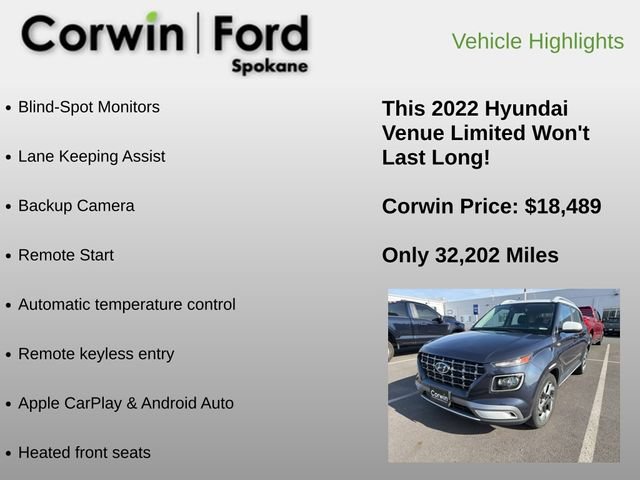 Used 2022 Hyundai Venue Limited FWD image 6