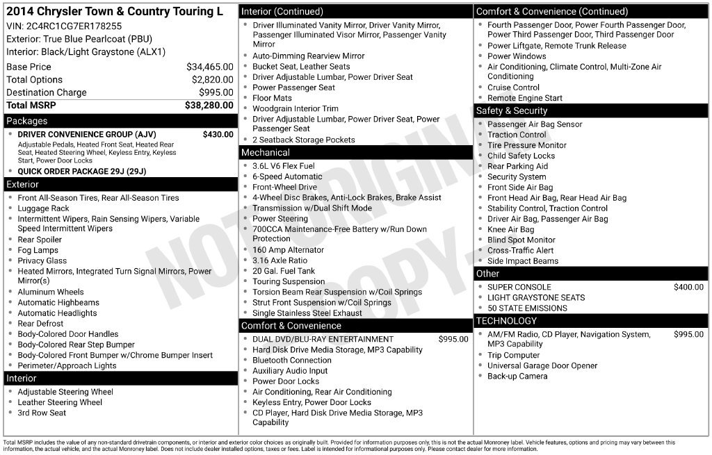 Used 2014 Chrysler Town & Country Touring-L w/ Driver Convenience Group FWD image 32