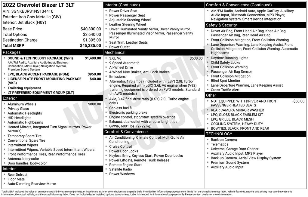 Certified 2022 Chevrolet Blazer LT w/ Sound & Technology Package image 5