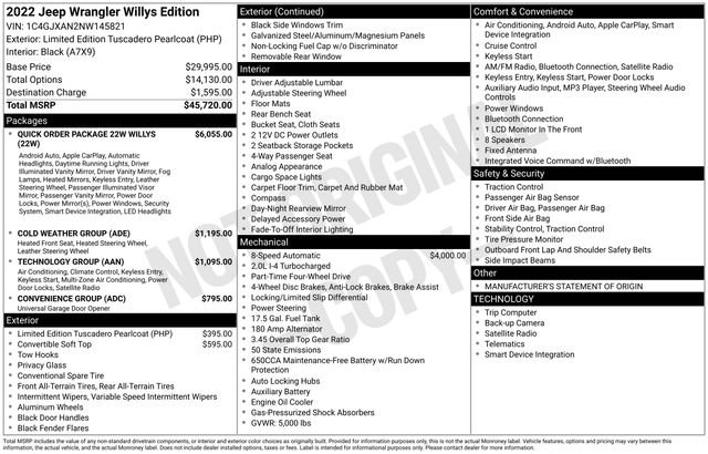 Used 2022 Jeep Wrangler Willys AWD/4WD image 31