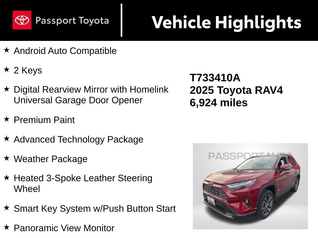 Certified 2025 Toyota RAV4 Limited w/ Advanced Technology Package image 8