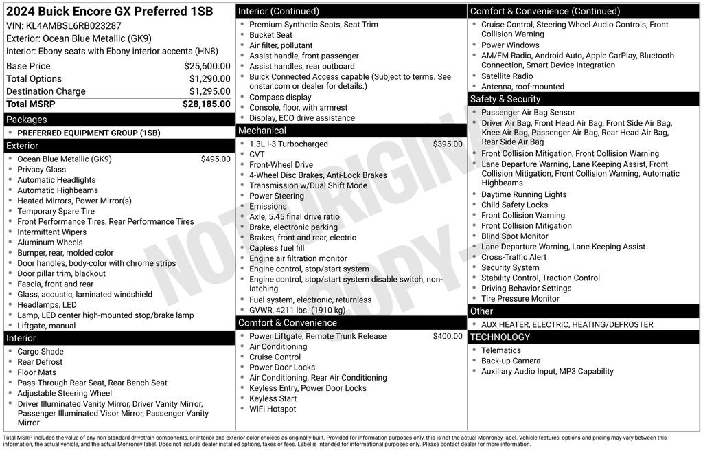Certified 2024 Buick Encore GX Preferred FWD image 32