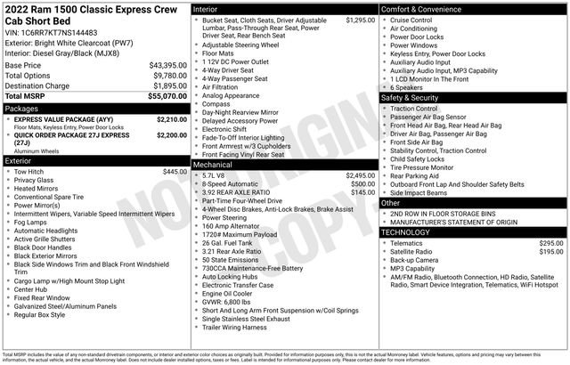 Used 2022 RAM 1500 Express w/ Express Value Package image 2