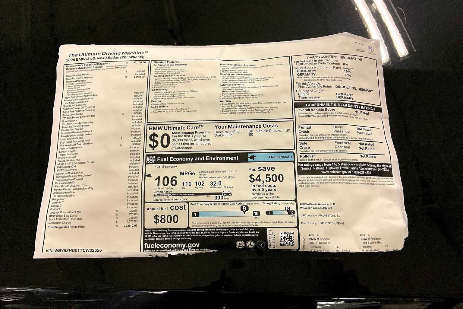 Used 2026 BMW i5 eDrive40 w/ Premium Package RWD image 19