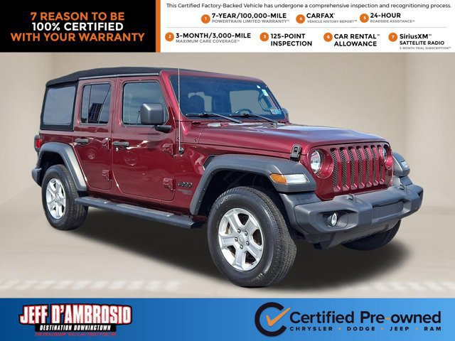 Certified 2021 Jeep Wrangler Unlimited Sport AWD/4WD image 1