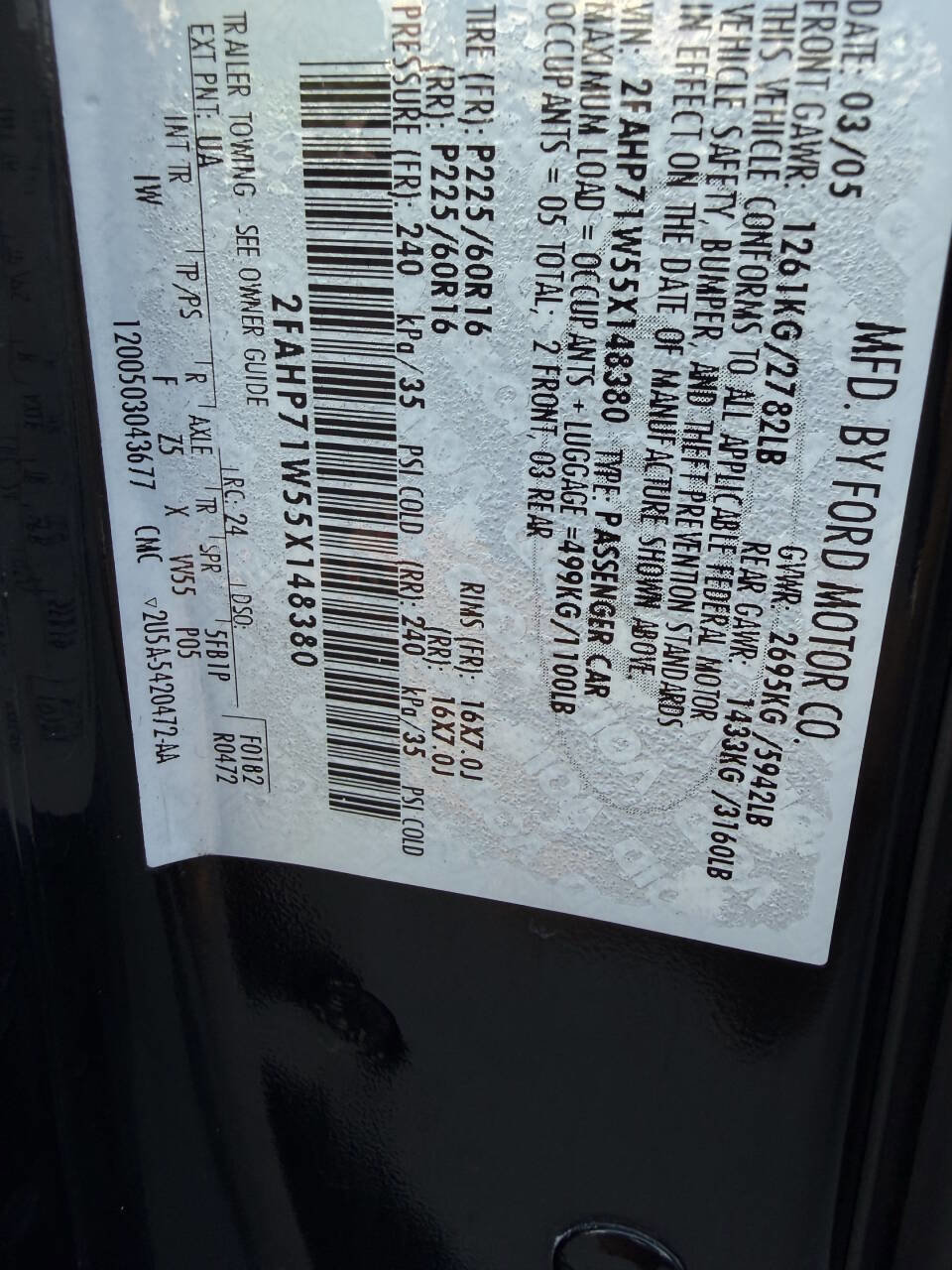 Used 2005 Ford Crown Victoria Police Interceptor RWD image 13