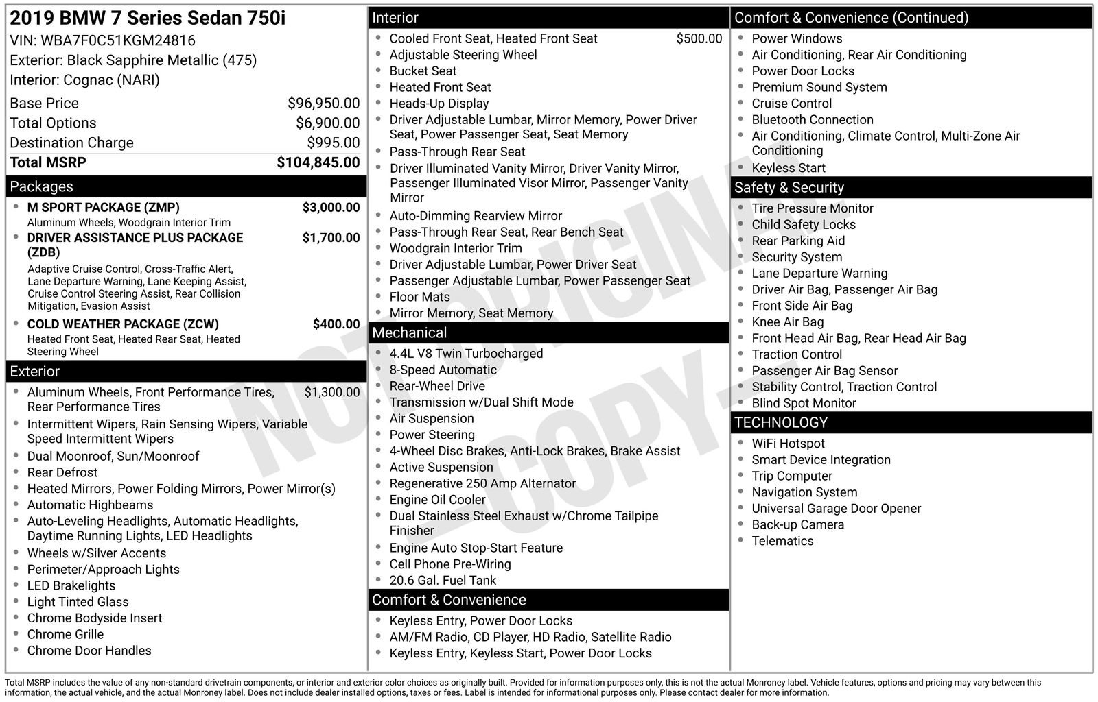 Used 2019 BMW 750i w/ M Sport Package image 10