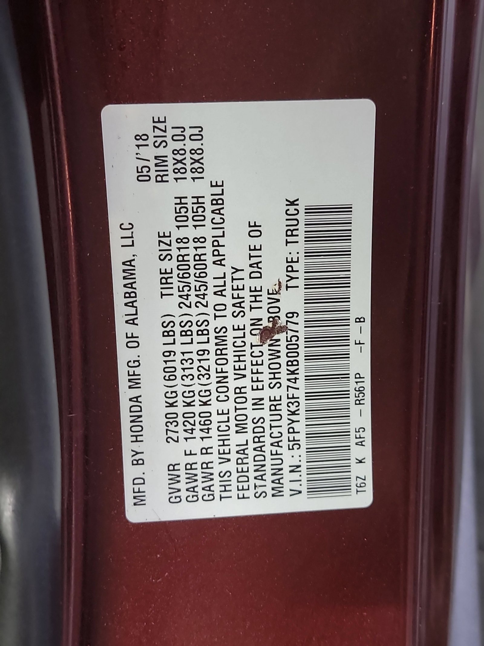 Used 2019 Honda Ridgeline RTL-E image 33