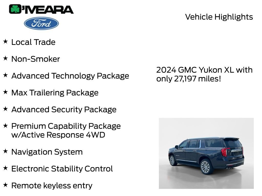 Used 2024 GMC Yukon XL Denali w/ Advanced Technology Package AWD/4WD image 8