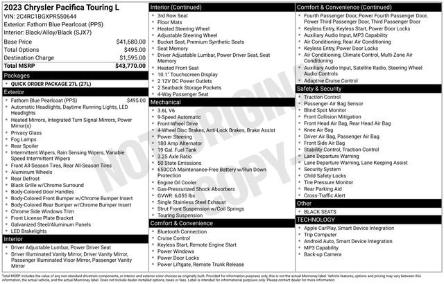 Used 2023 Chrysler Pacifica Touring-L image 43