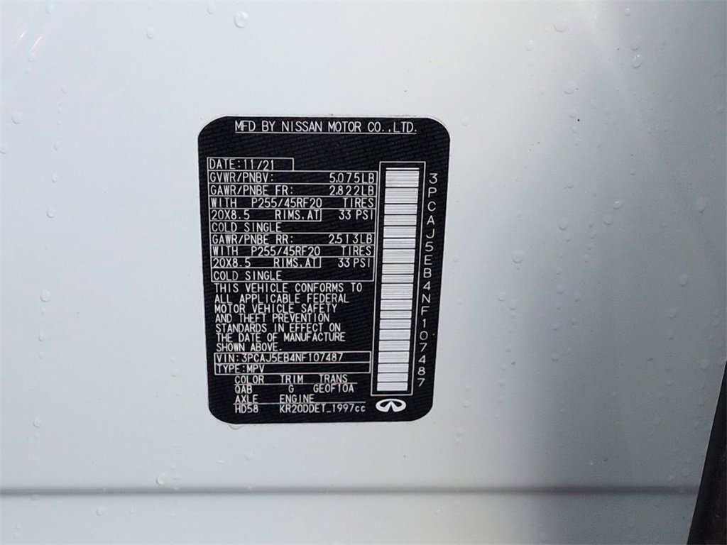 Used 2022 INFINITI QX50 Sensory w/ Cargo Package image 34