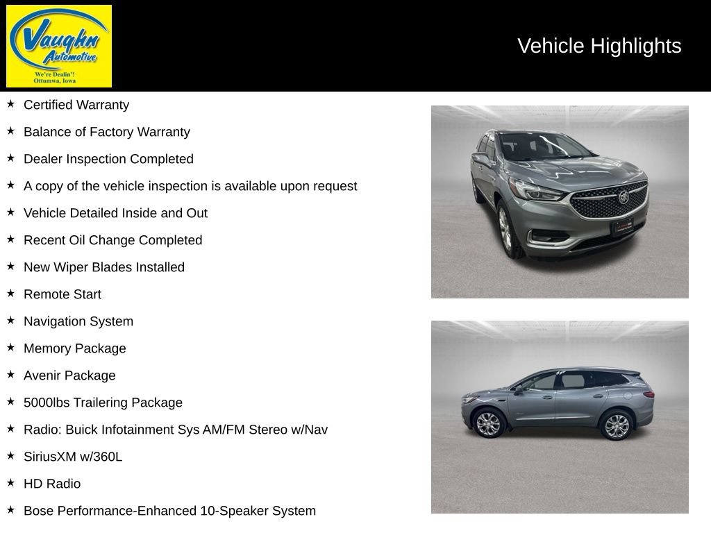 Used 2020 Buick Enclave Avenir w/ Trailering Package, 5000 lbs. FWD image 2