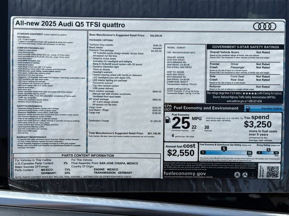 Certified 2025 Audi Q5 Premium w/ Premium Plus AWD/4WD image 21