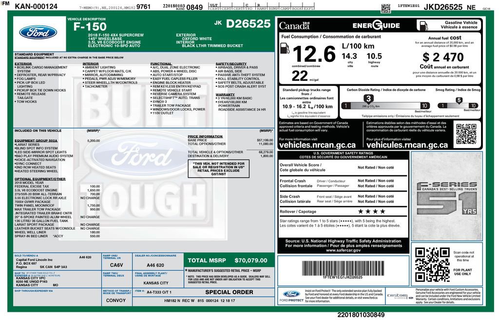 Used 2018 Ford F150 Lariat w/ Equipment Group 502A Luxury AWD/4WD image 31