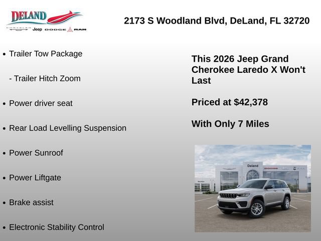 New 2026 Jeep Grand Cherokee Laredo X AWD/4WD image 22