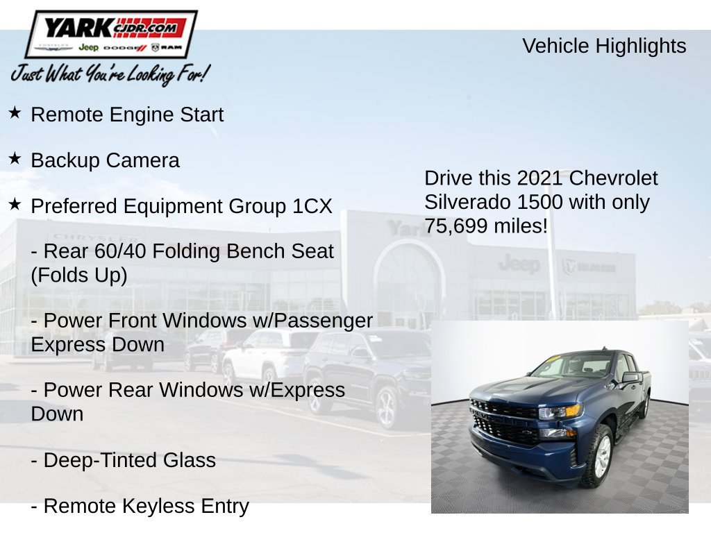 Used 2021 Chevrolet Silverado 1500 Custom w/ LPO, Dark Essentials Package AWD/4WD image 8